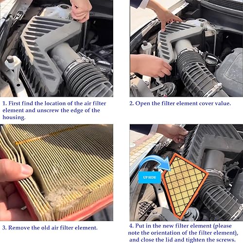 Miniatura 5 de Filtro de aire de motor A3212C 23321606 compatible con GMC Acadia 2017-2023, Cadillac XT5 2017-2023, Cadillac XT6 2020, Buick Enclave 2018-2023,