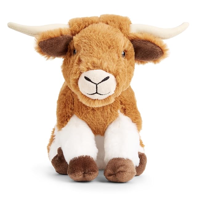 Foto 2 de 6 de Zappi Co Peluche Leonardo el Longhorn (22cm) Longhorn de Texas - Suave, Mimoso, 100% Reciclado