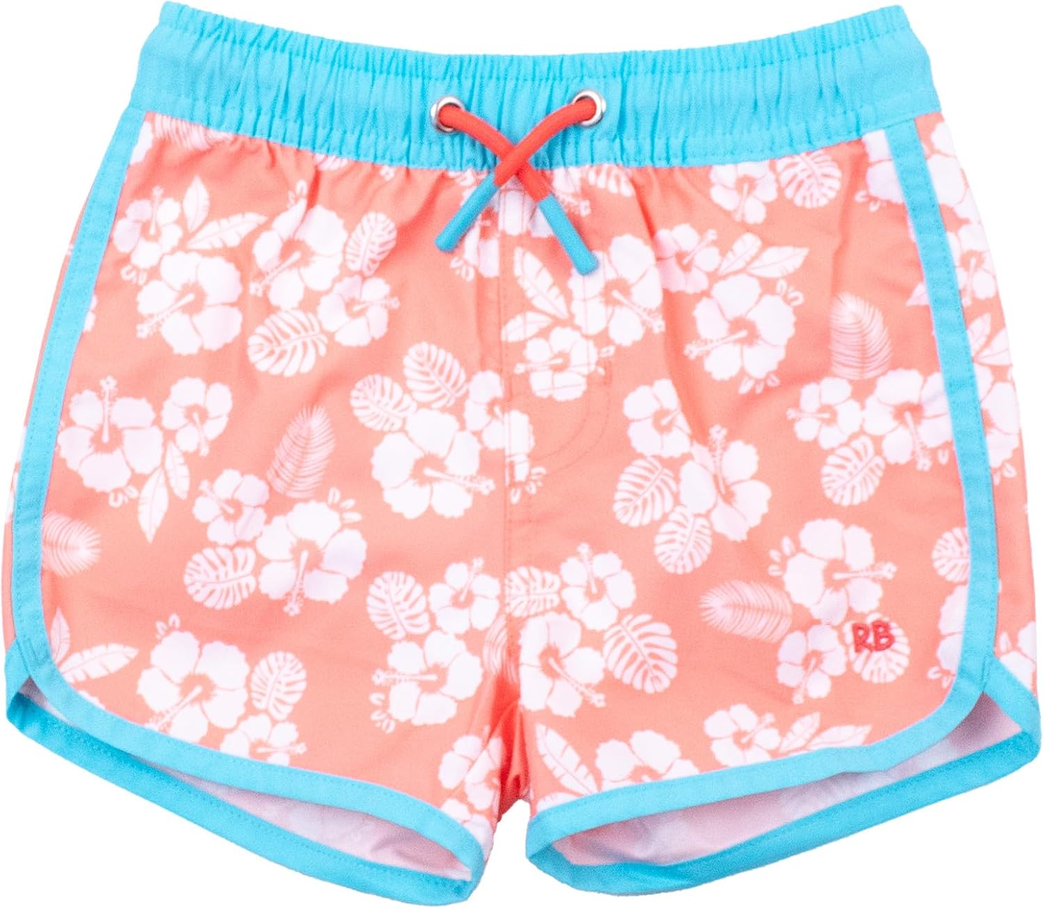 RUGGEDBUTTS Boys UPF50+ Sun Protection Dolphin Hem Swim Trunks