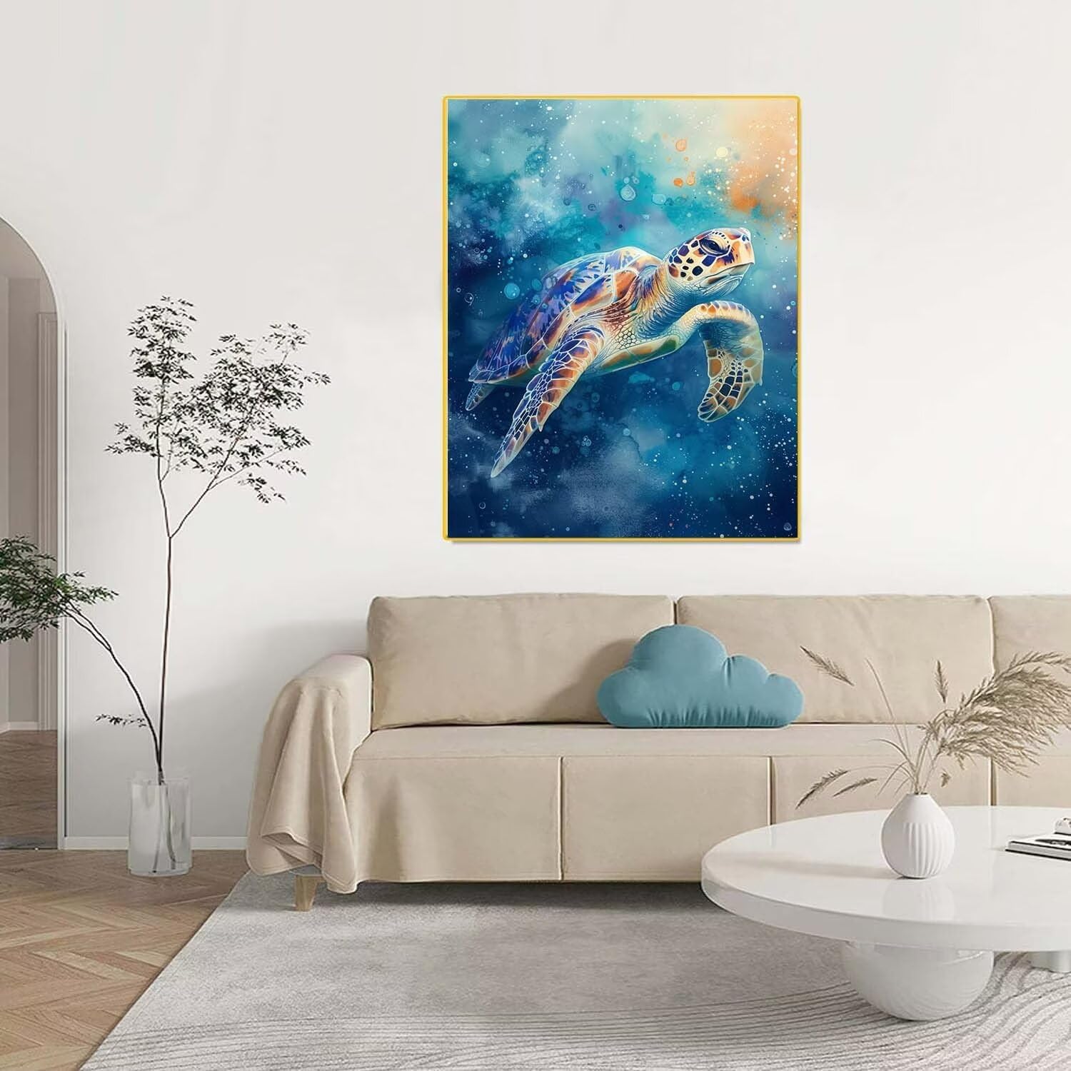 美術　油絵具　水彩絵具　画材　まとめ売り 玄武・水 Black tortoise • Water P6号(40.9×27.3cm) 2023 紙本