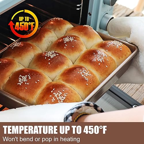 Miniatura 5 de Hoja de galletas de sartenes,Juego de 3 sartenes para hornear profundas,Juego de 3 bandejas para hornear profundas,Bandejas de hornear de 3 piezas