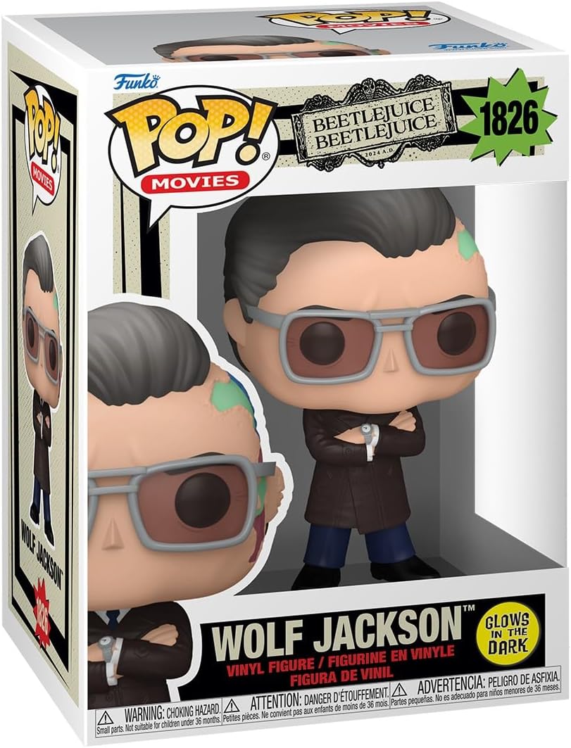 ¡ESTALLIDO! Películas: Beetlejuice 2 - Wolf Jackson | Mercancía oficial de comedia - Figura de vinilo coleccionable para exhibición en estante - Idea de regalo de cumpleaños para fanáticos y coleccionistas