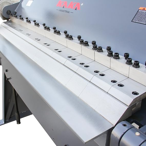 Box and Pan Brake, 48 in 12 Gauge, KAKA INDUSTRIAL W-4812 | 5.51 in box depth with 9 hardened fingers