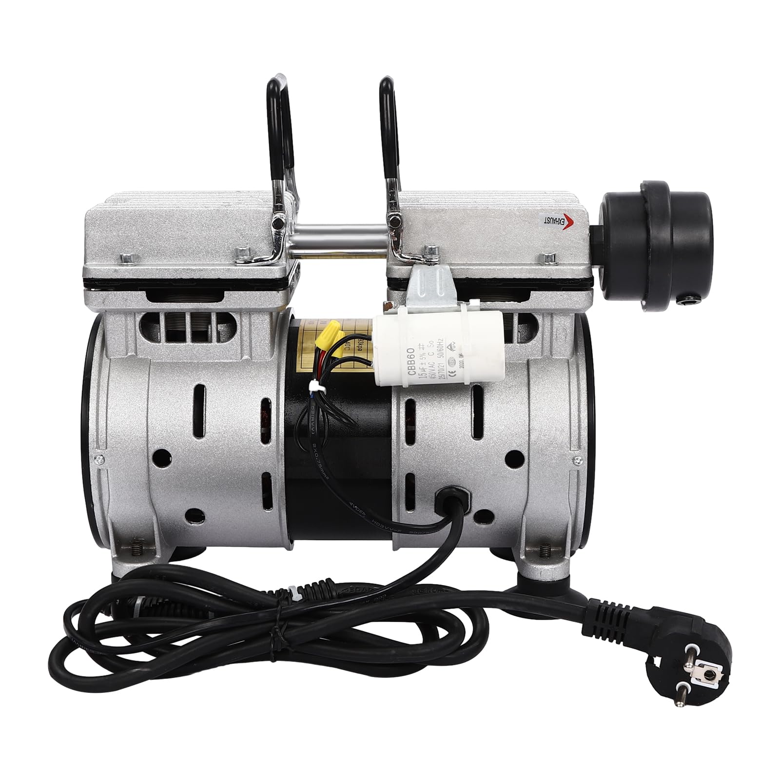 Ölfreie Vakuumpumpe, 220V 550W Ölfrei Unterdruckpumpe Vakuum, Geschwindigkeit 1400rpm, Industrie Labor Vakuum Pumpe, Geräuscharm, Ausgezeichnete Wärmeableitung