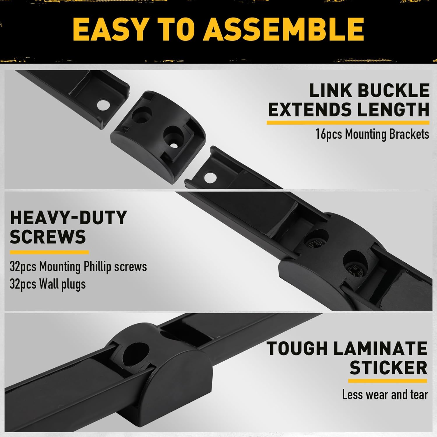 ELEAD Magnetic Storage Organizer Tool Holder - 9-Piece Wall Mount Rack Garage Organization Power Magnet Hanger Workbench Board Slatwall Van Organizers Mounted Hanging Strip