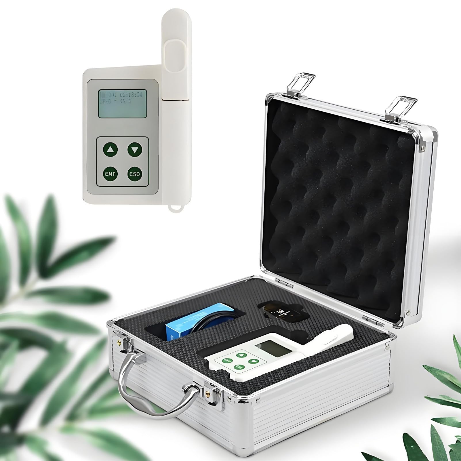 DUMIPME All-in-One Portable Plant Health Monitor, Handheld Chlorophyll, Nitrogen, Temperature & Humidity Analyzer (0.0-99.9 SPAD), Compact Design with USB Charging, Perfect for Agricultural B