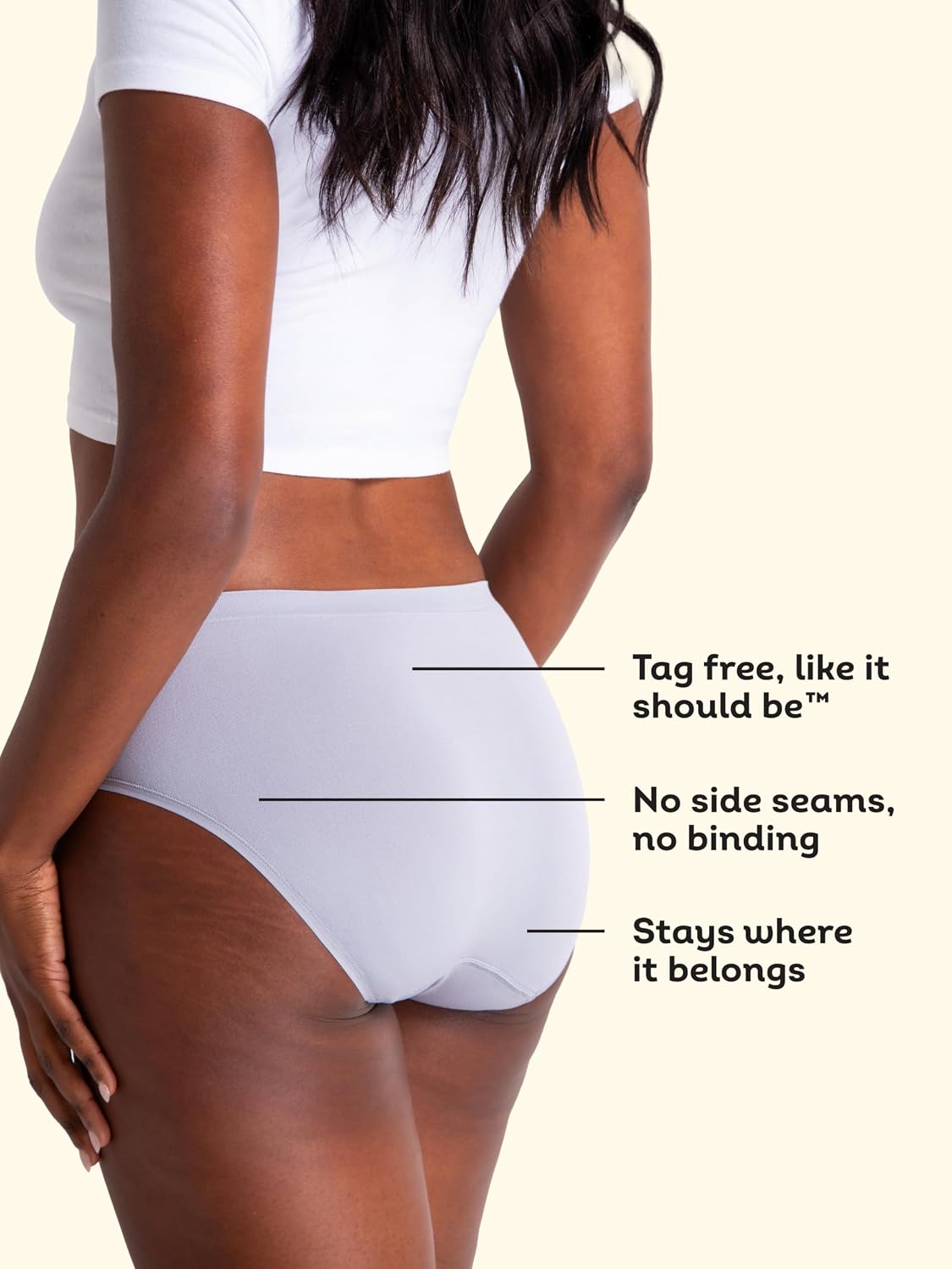 Fruit of the Loom Women's No Show Seamless Underwear, Amazing Stretch & No Panty Lines, Smooth Under Clothes