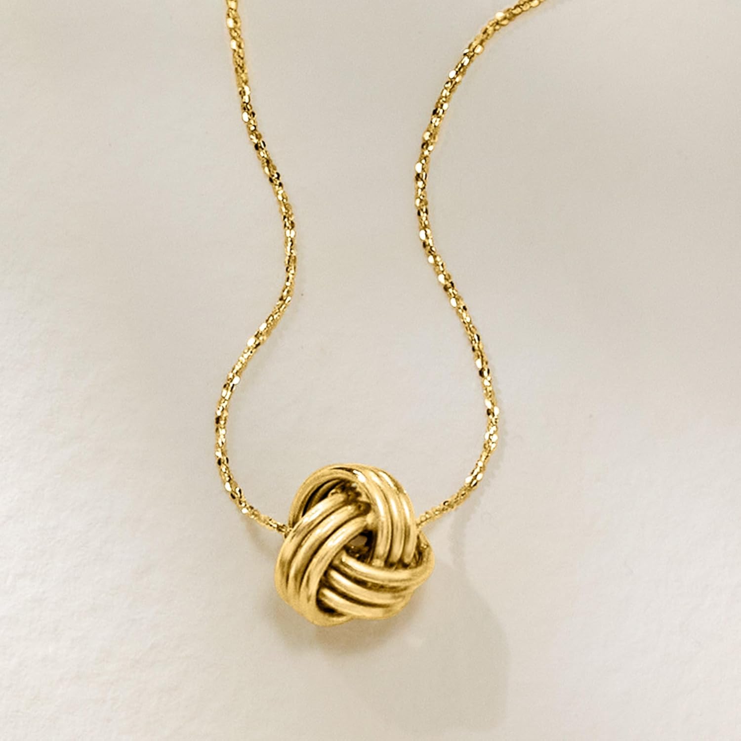 Ross-Simons Italian 10kt Yellow Gold Love Knot Necklace