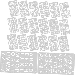 20-Pack Letter Template Ruler Set a6 Size White Pet Stencils for Journaling Painting Crafts DIY