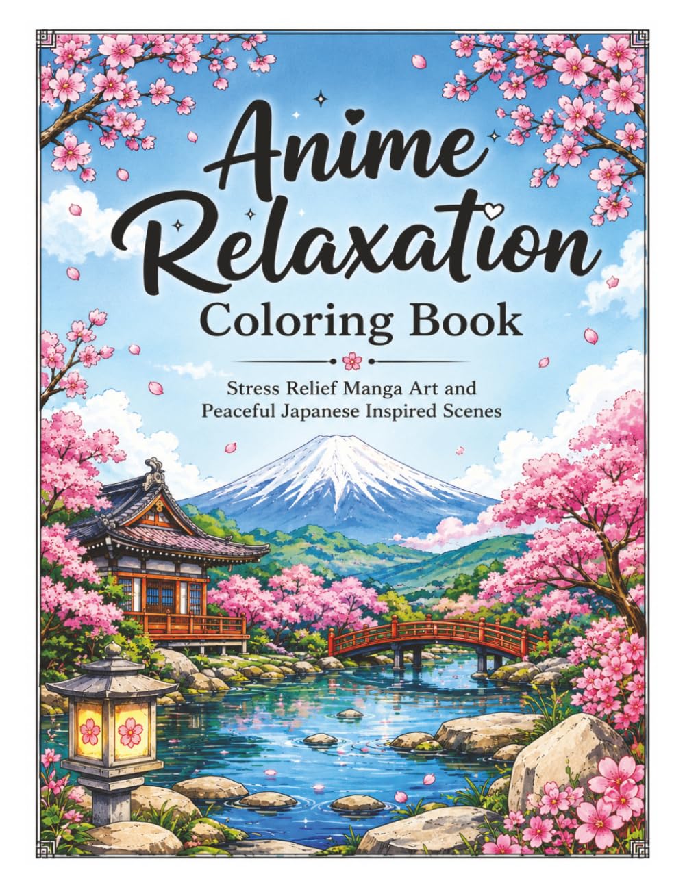 Anime Relaxation Coloring Book: Stress Relief Manga Art and Peaceful Japanese Inspired Scenes