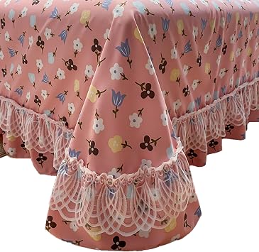 Garden Ruffled Bed Skirt with Sheet,Dust Ruffle Bedskirt with Lace Layer,17.7" Drop