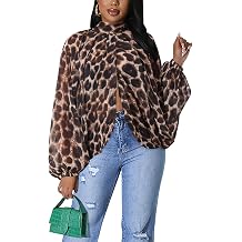 Sexy Tops for Women Party Club Night Batwing Sleeve Chiffon Sheer Self Tie Back Front Open Women Shirts Casual Summer