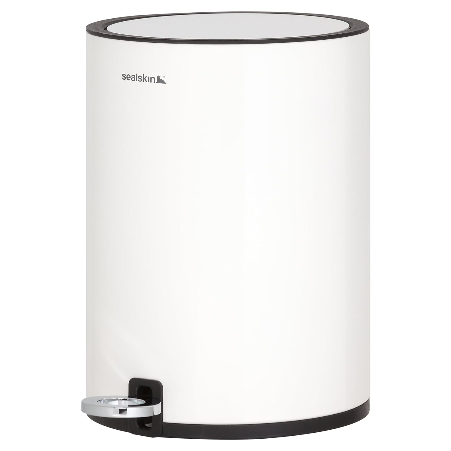 Sealskin Industrial Pedal Bin, Stainless Steel, White, 27 x 25.2 x 18.5 cm, 27x25.2x18.5 cm - Image 3