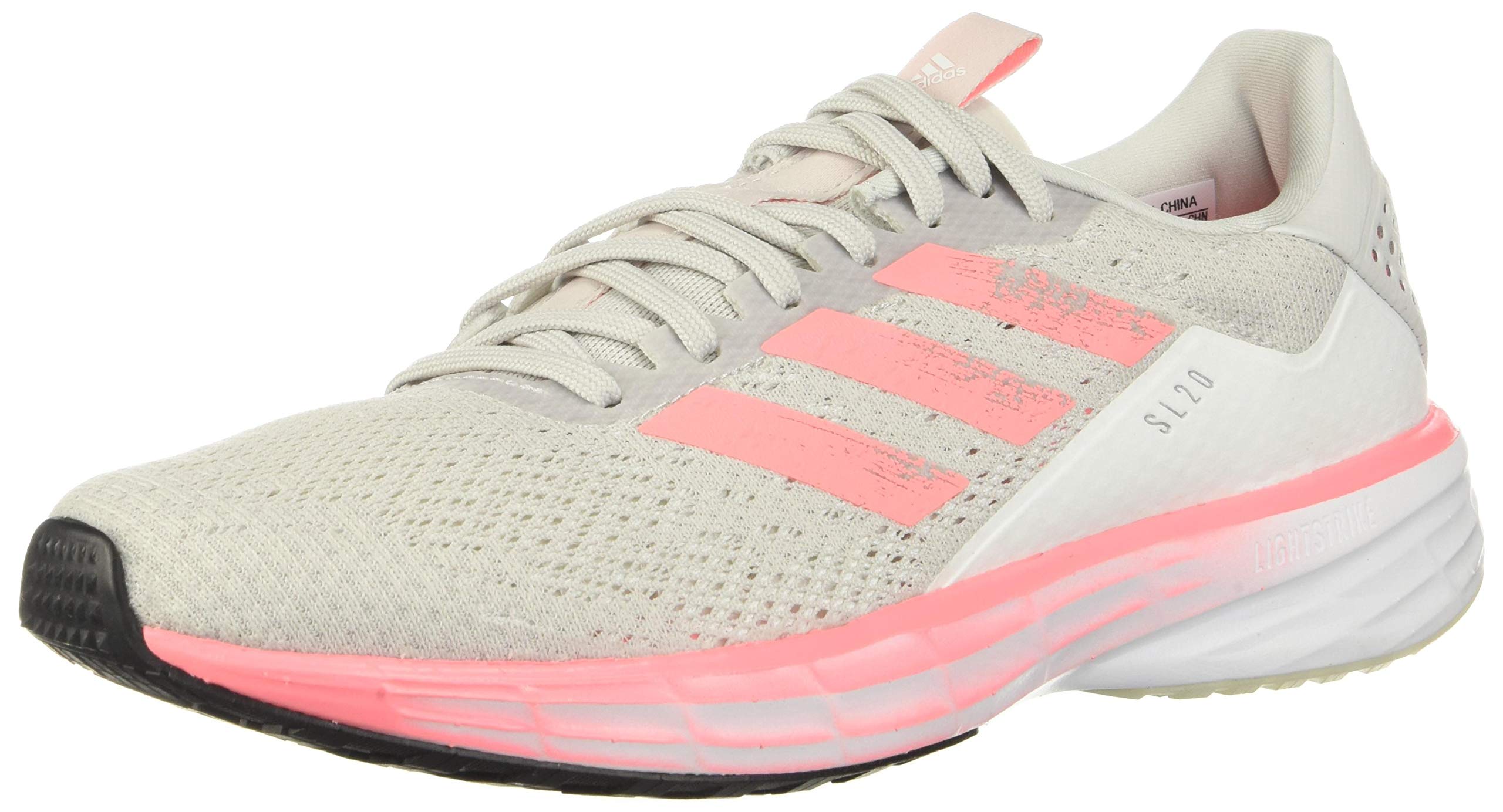 adidas Women's SL20 Summer.RDY Running Shoe, Grey One F17/Light Flash Red/FTWR White, 7