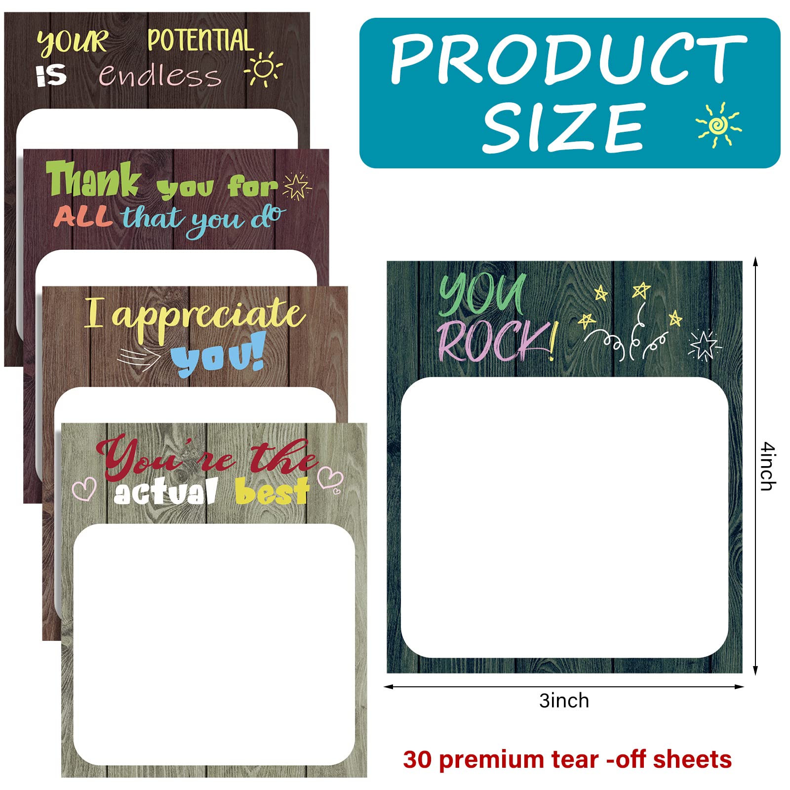 Snapklik.com : Spakon 24 Pcs Modern Appreciation Sticky Notes 3 X 4 ...