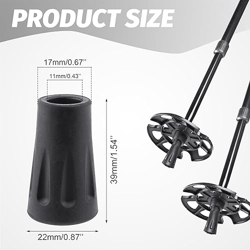 Miniatura 2 de BlingKingdom 6 unidades de bastones de senderismo, puntas de bastón de senderismo, bastones de senderismo para bastones de senderismo, bastones de