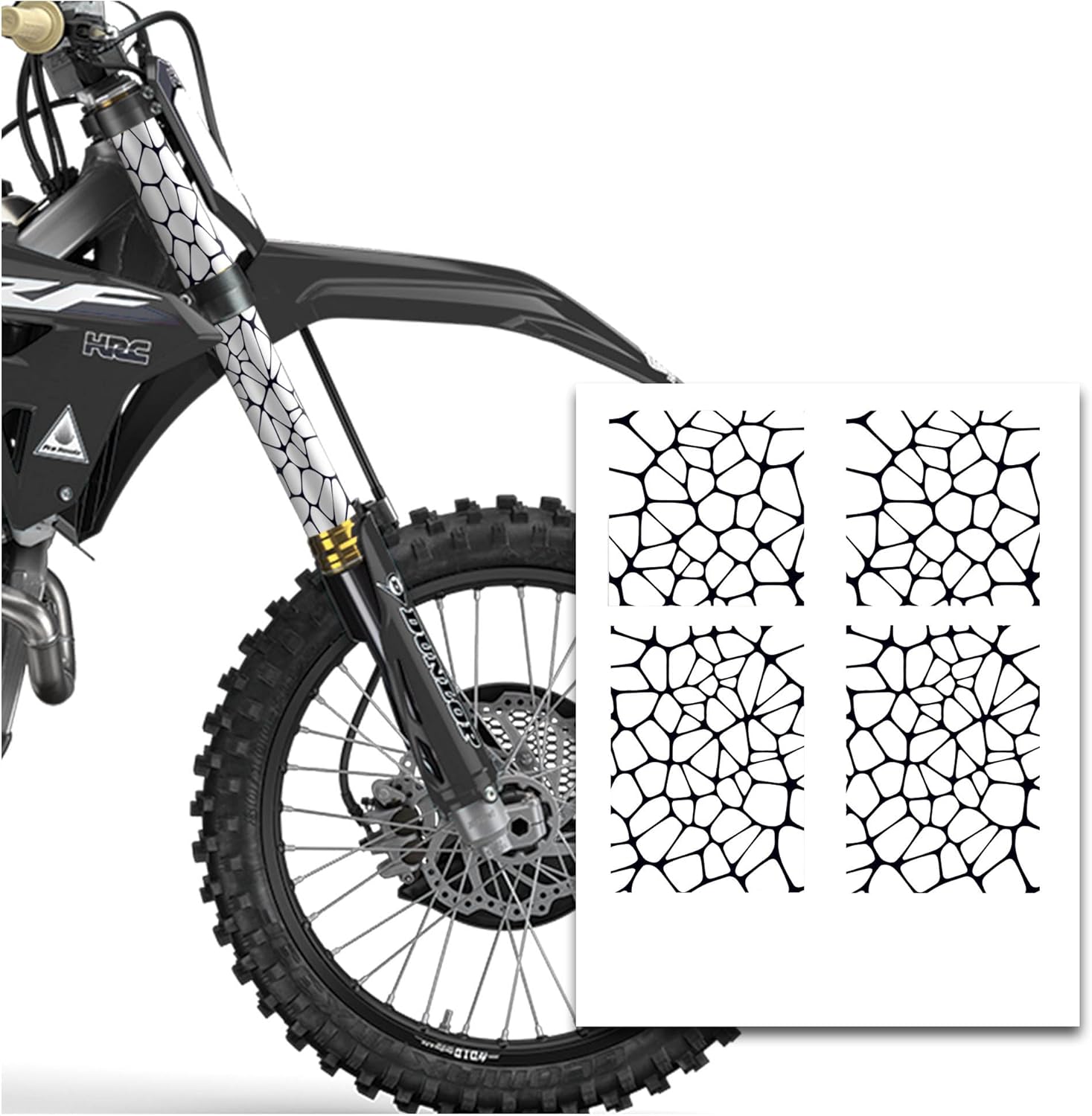 MC MOTOPARTS Front Fork Tube Wrap Vinyl Graphics Decal TT07 Compatible with MX Dirt Bike RM-Z450 YZ450FX CRF250L RALLY