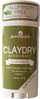 Zion Health Clay Dry Natural Deodorant Stick 2.8 OZ Ayahuasca