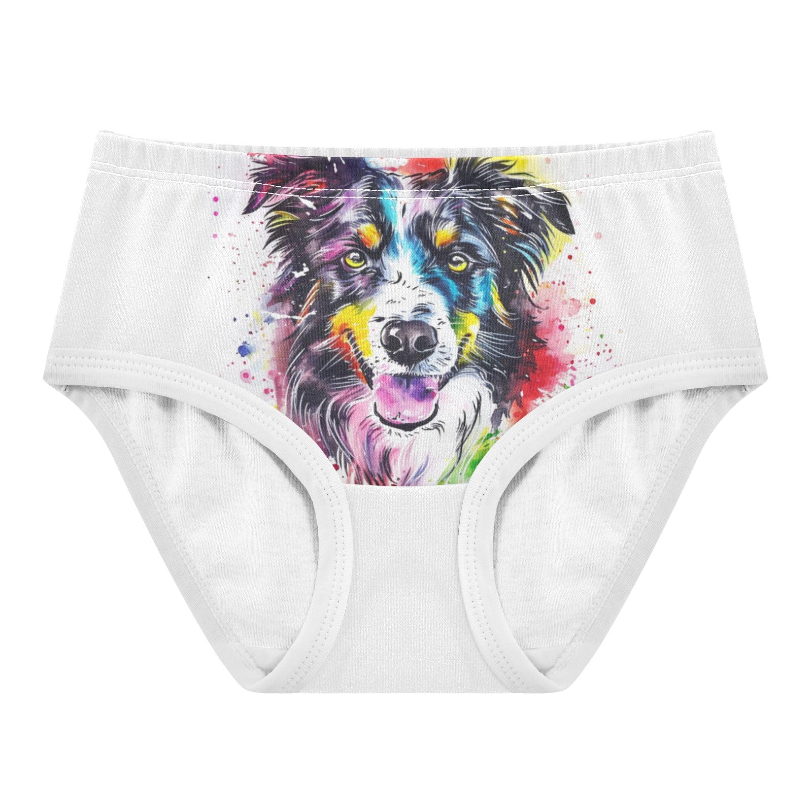 ALAZA Toddler Girls Cotton Hipster Underwear Soft Dog Watercolor 3 2 Pack 2T