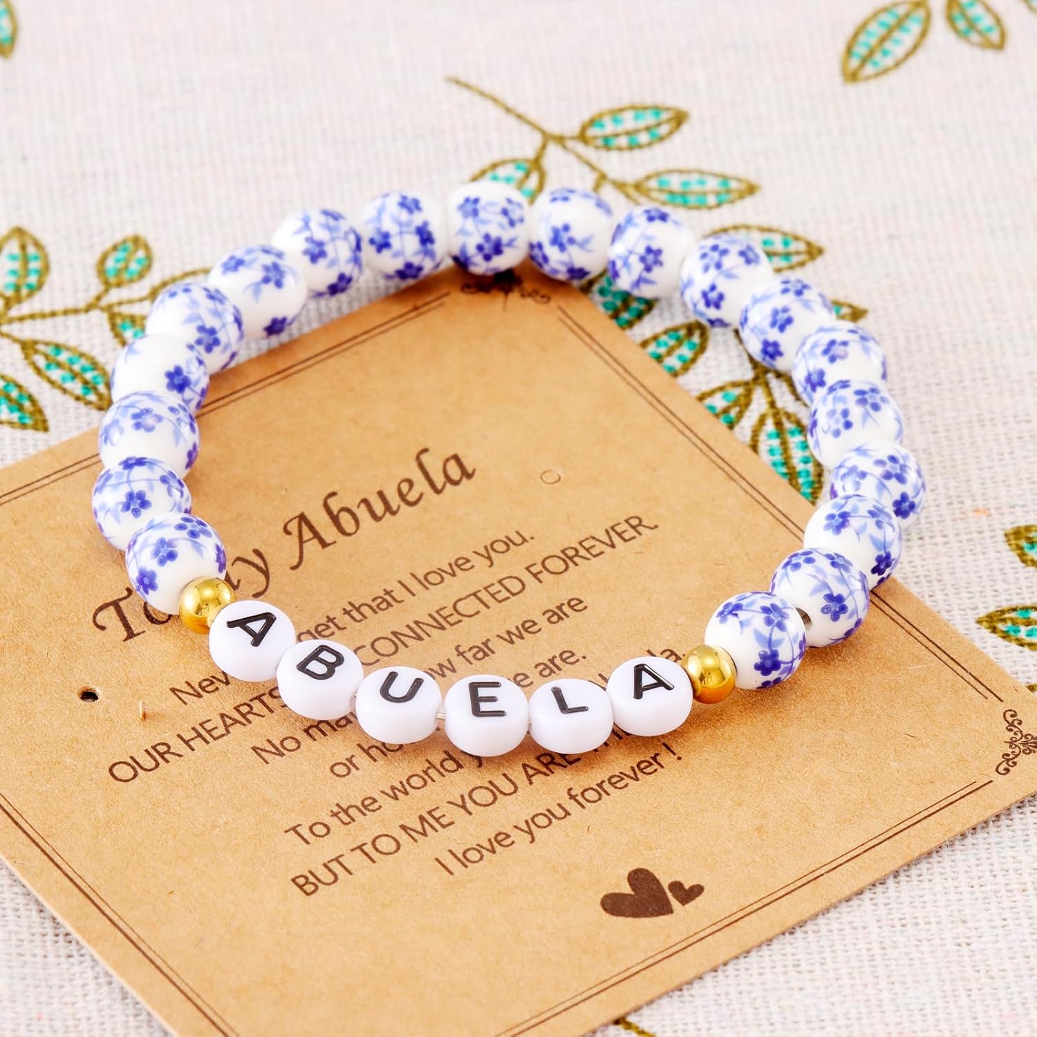 Abuela Gifts Bracelet for Women from Grandchildren Best Grandma In Spanish New Abuela Bracelet - Image 2