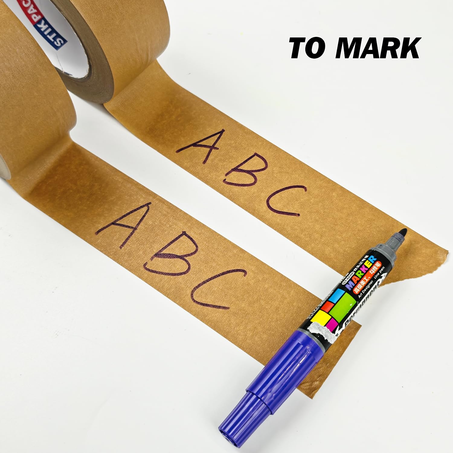 6 Rolls, Heavy Duty Kraft Paper Tape, 50mm x 50m, Self-Adhesive and Easy to Tear,Eco-Friendly and Biodegradable, Writable,Uncoated, No Noise Paper Packaging Tape for Masking, Sealing,Packing