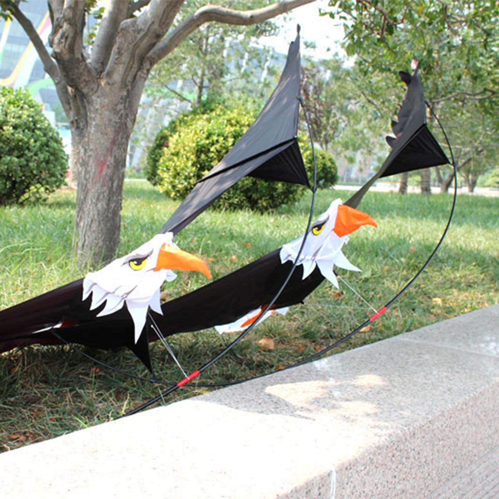Adlerdrache Vogel Einleiner Drachen Kinderdrachen Riesendrachen aus Robustem FRP- Und Harzmaterial mit Schneller Steigfähigkeit für Kinder Erwachsene, 200x70cm