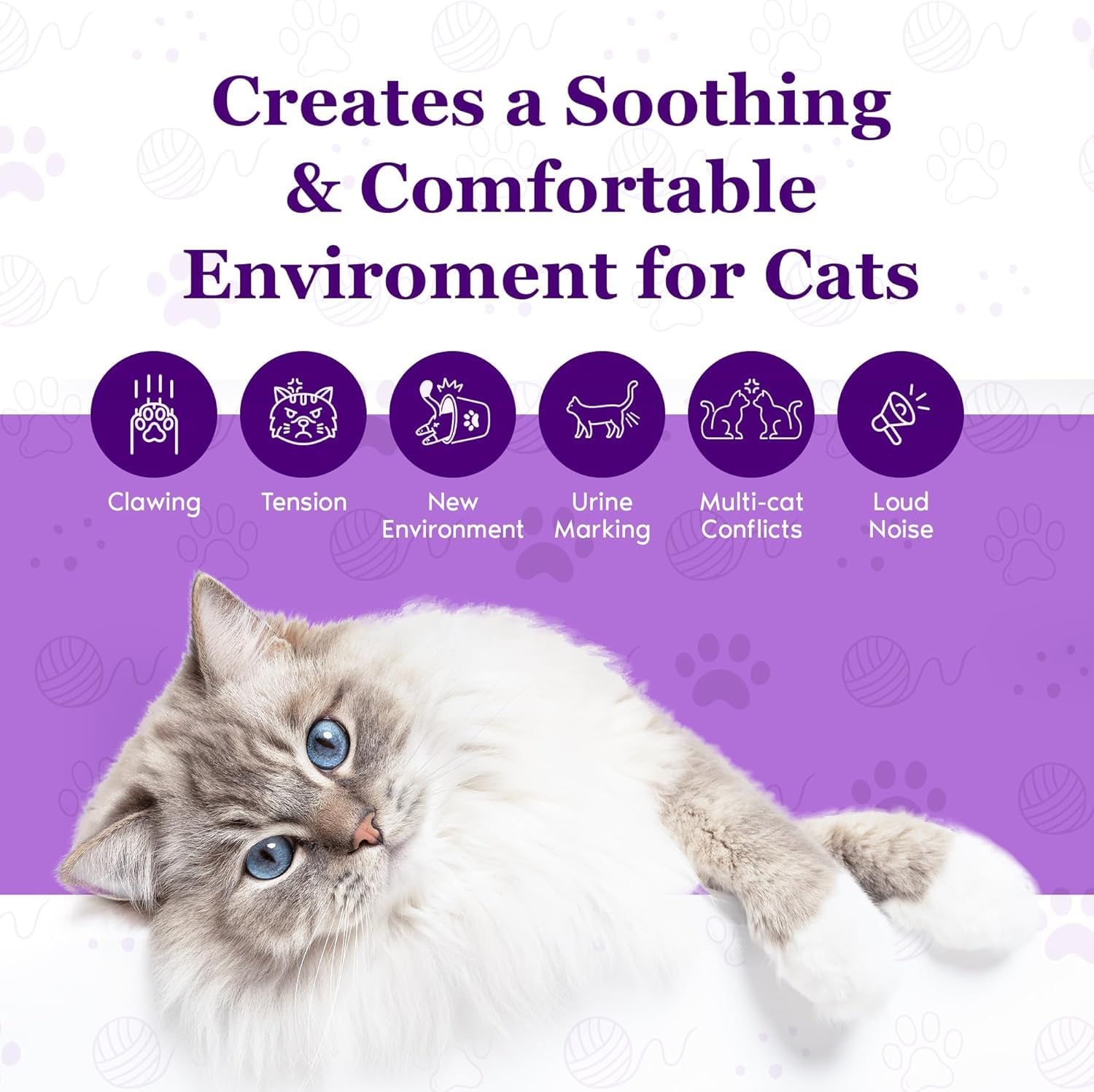 Cat Calming Diffuser Refill | 24/7 Soothing Pheromone Technology for Felines & Multi-Cat Homes | Long-Lasting Effect for up to 30 Days Fits Standard Pheromone Diffusers (2 Pack) - image 3