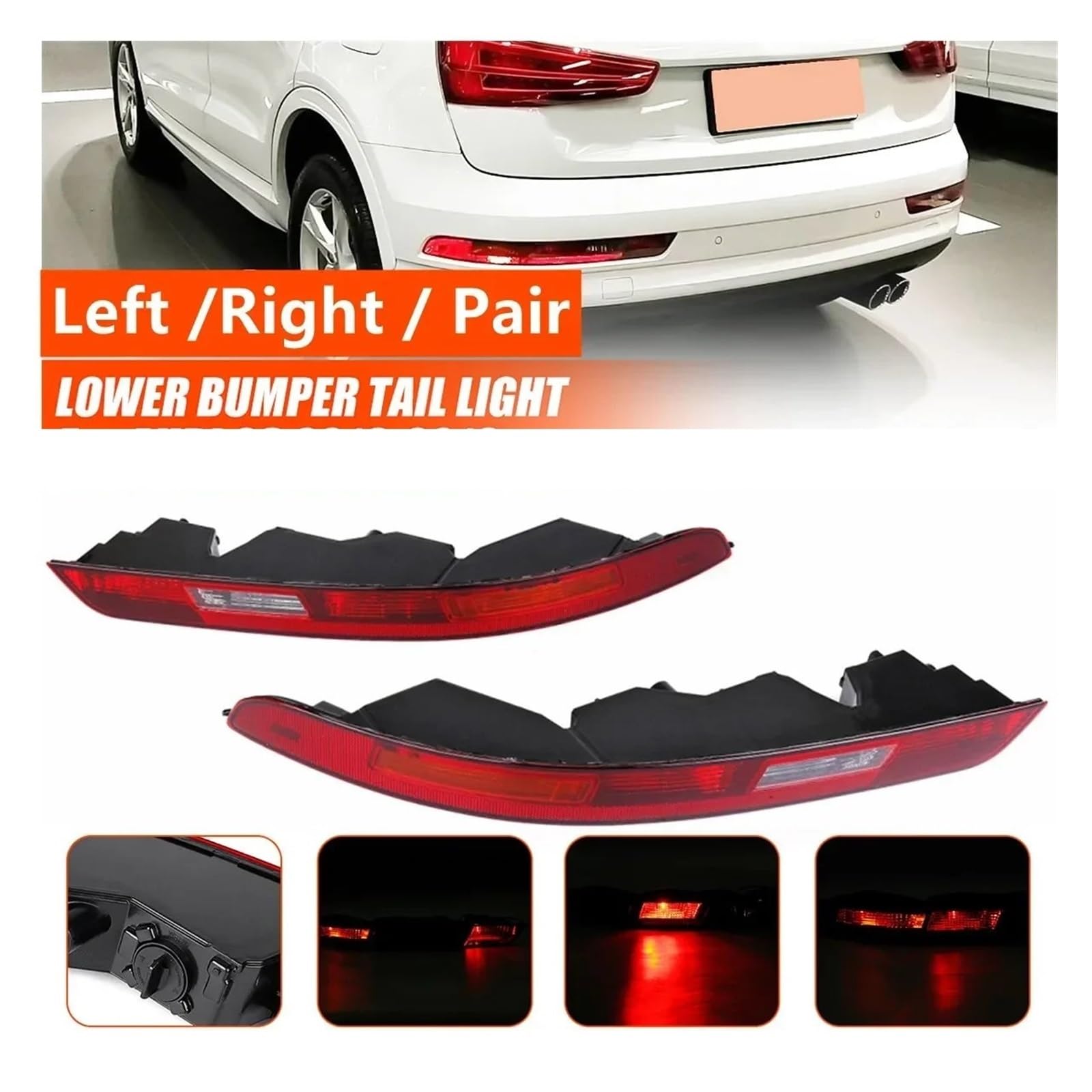 Fanali Posteriori per Q3 2016 2017 2018 Luci Stop A LED con Lampadine Red Car Paraurti Posteriore Fanale Posteriore Lampada Retromarcia 8UD945095B 8UD945096B Fanale Posteriore Auto