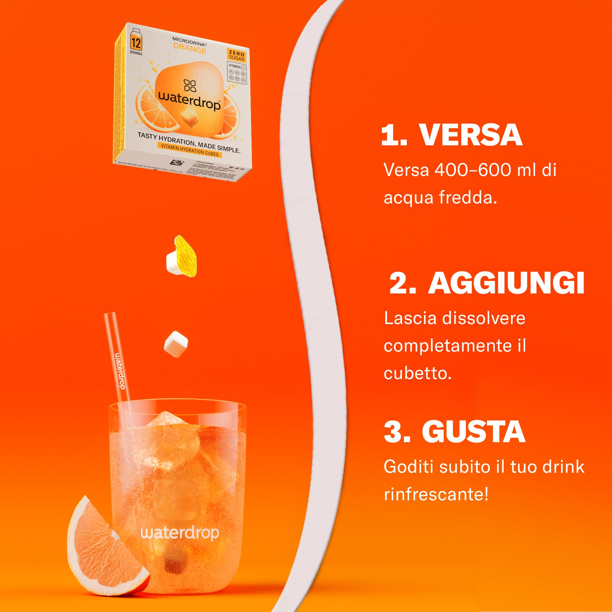 waterdrop® Limonata Set - 48 cubetti per insaporitore acqua senza zucchero - Alternativa allo borraccia con gusti e sciroppo - waterdrop cubetti per acqua aromatiche per 96 bevande acqua aromatizzata