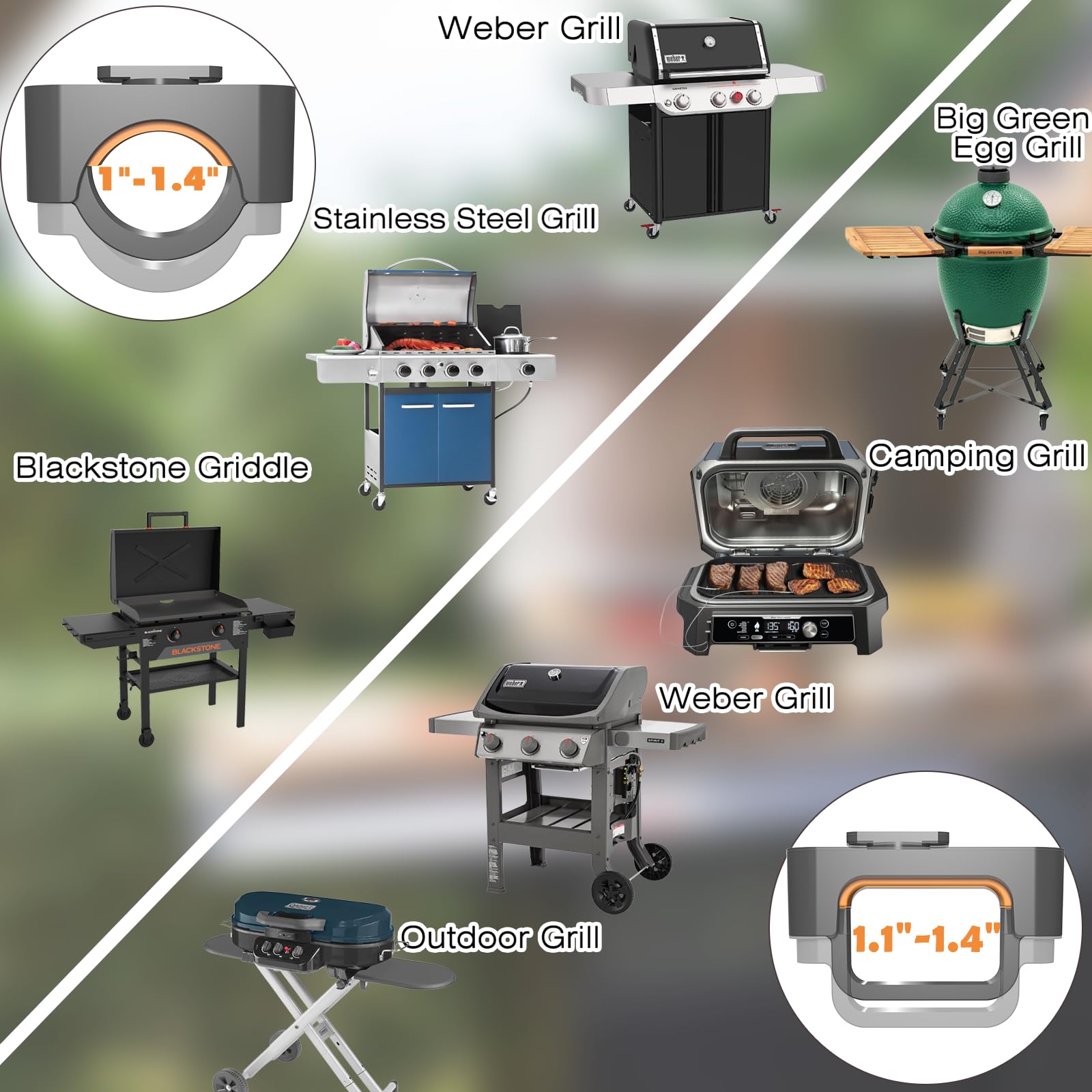 Luz de parrilla diseñada para parrilla Blackstone y parrilla Weber, luz de barbacoa de encendido/apagado automático, accesorios de parrilla Blackstone, accesorios de parrilla LED para parrilla al aire 4
