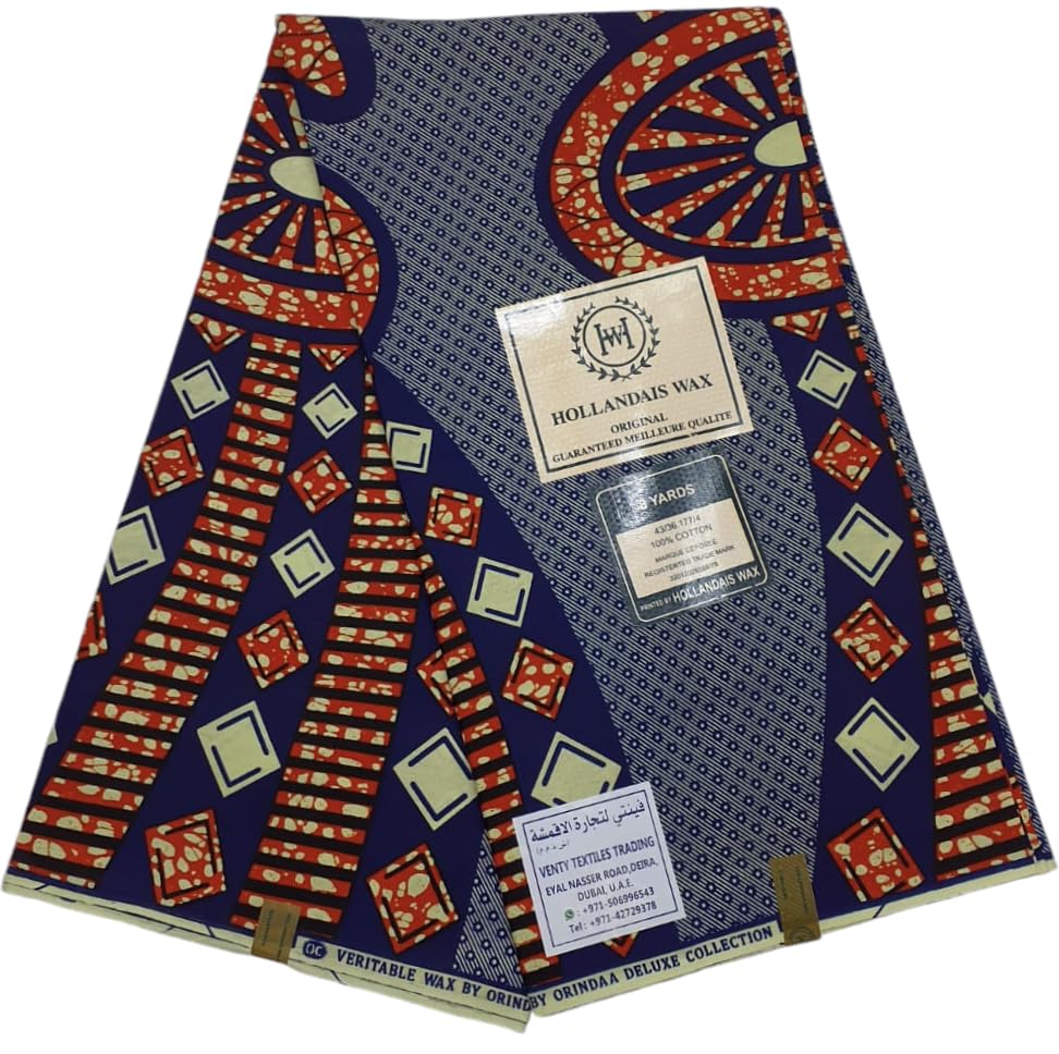 African Fabric 100% Cotton Ankara Print Fabric 6 Yards Best New Beautiful Design Multicolour Latest Fancy 297102