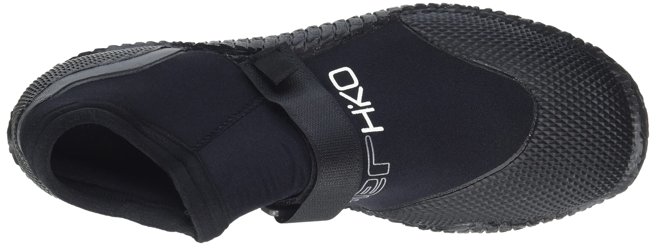 Neoprenschuh Hiko Sneaker mit Klett Wassersport Kanu Kajak Schwimmen SUP Surfen, Schuhgrößen:5 , Schwarz