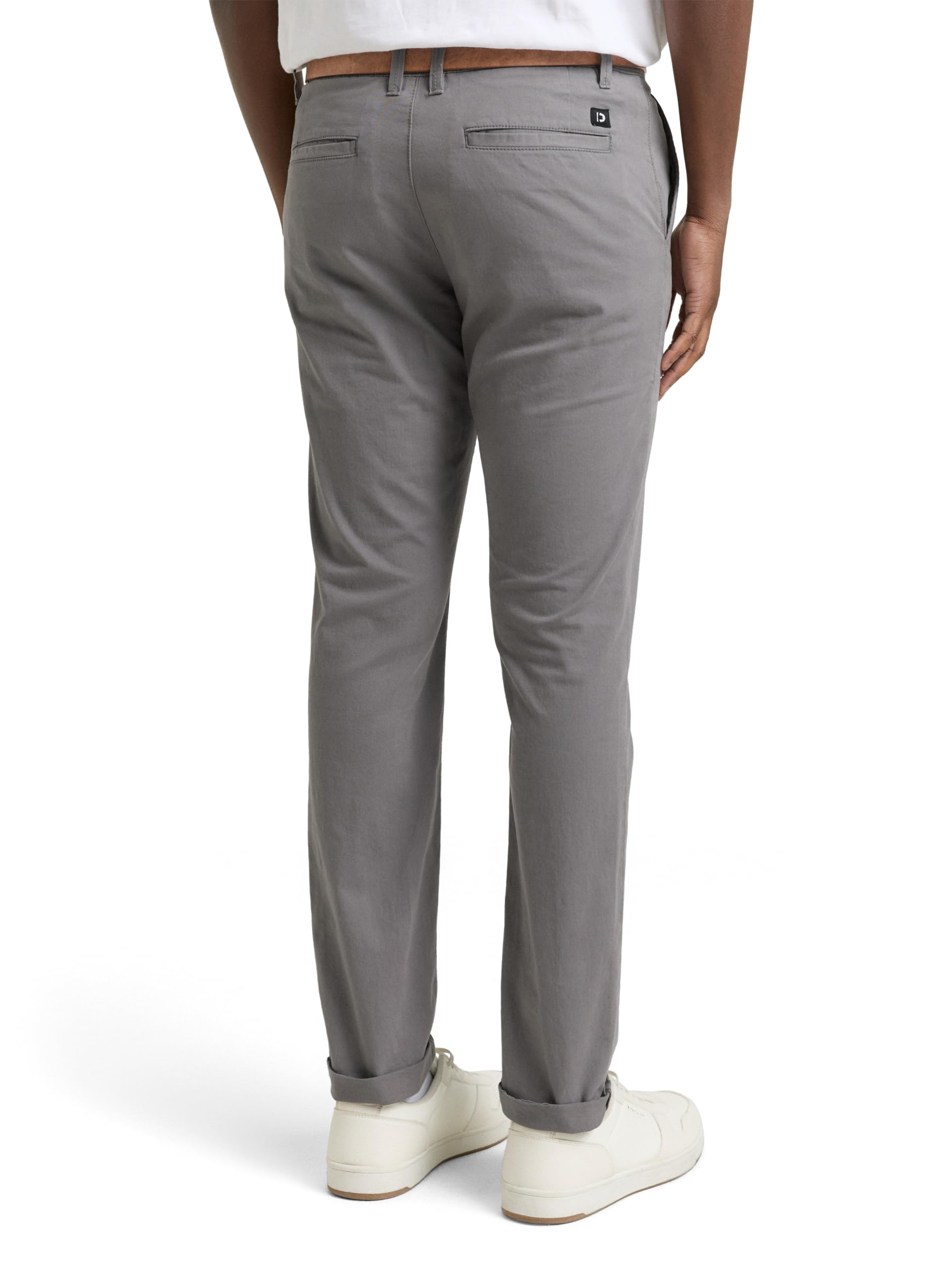 TOM TAILOR Denim Herren Slim Fit Chino Hose mit Gürtel