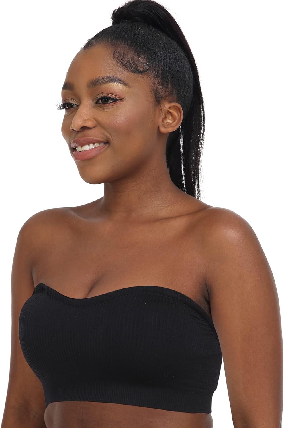 Zimcti Strapless Bras for Women Comfortable Non-Slip Silicone Bandeau Bra Seamless Tube to Bralette - Image 2