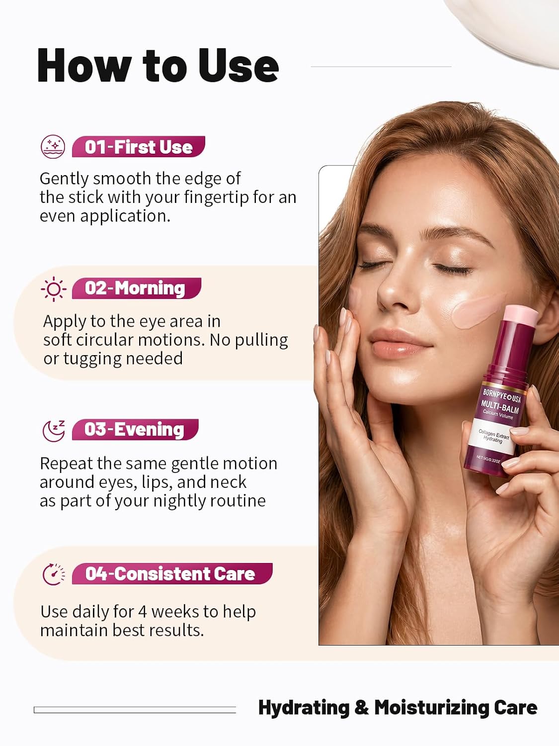 Collagen Multi-Balm Stick with Vitamin E – Anti-Aging, Hydrating & Firming Treatment for Eyes, Face & Neck – All Skin Types.