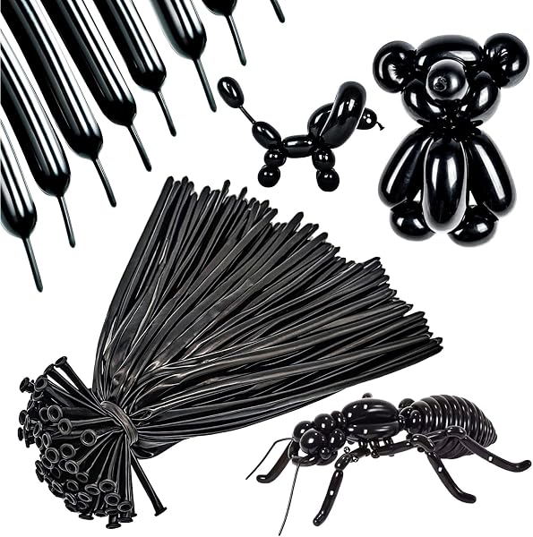 260 Long Balloons for Balloon Animals 100 Pack Thickening Latex Modeling Long Magic Balloons Twisting DIY Animal Balloon