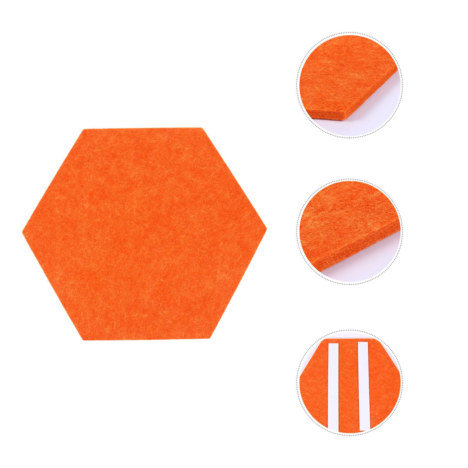 CANIGHT Tablón de Anuncios Hexagonal de Fieltro Eva Autoadhesivo Colorido, Panel Decorativo para Pared 10 Piezas, Adecuado para Oficina y Hogar