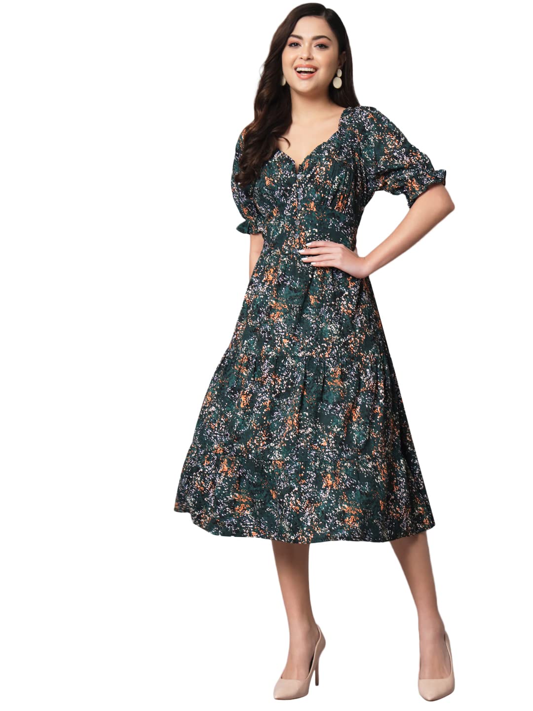 formal long sleeve high low dresses High Low Long Sleeves V Neck Prom Dress, Dark Blue A Line Graduation D –  cherishgirls main image 0