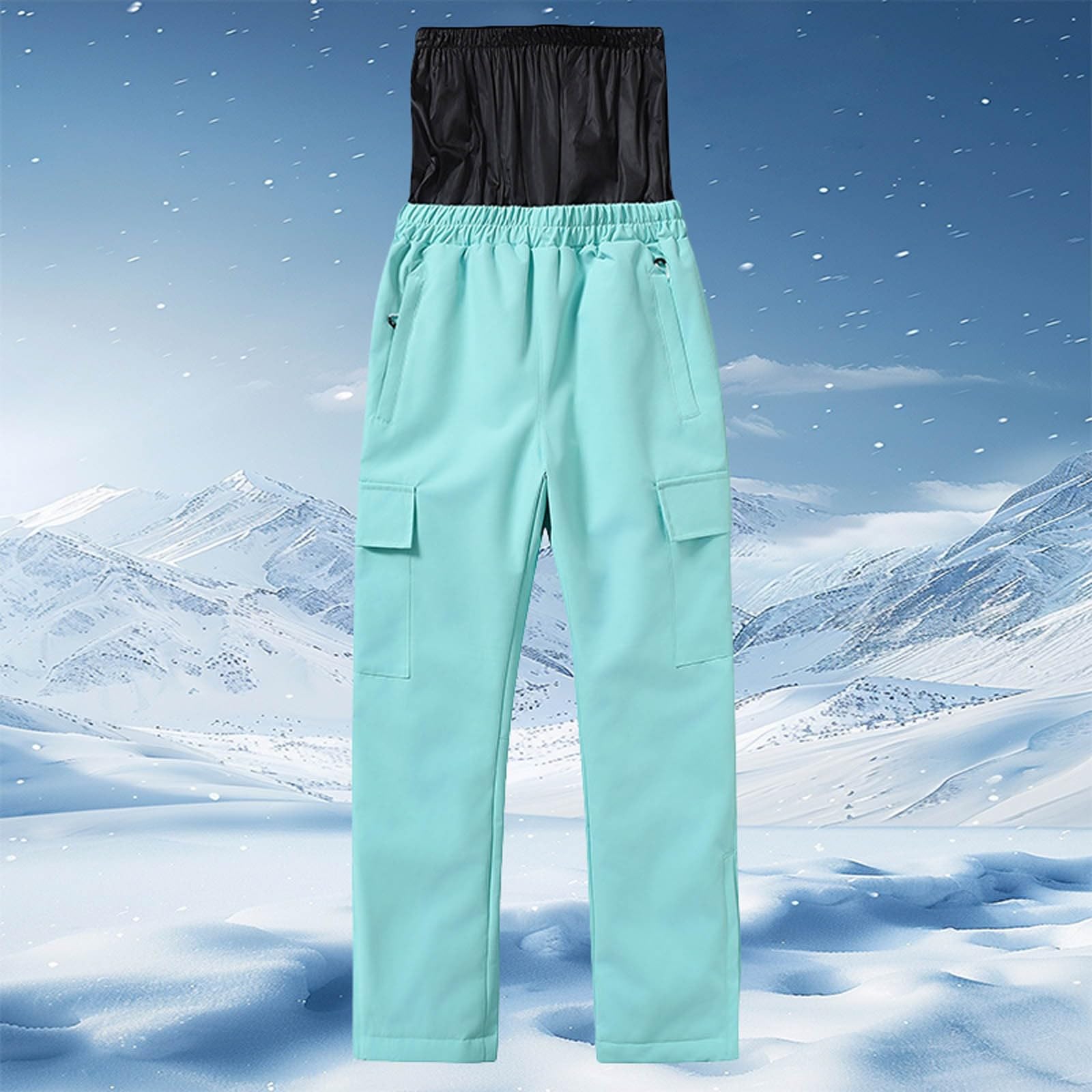 Pantaloni Neve Softshell da Bambino Pantaloni Invernali da Sci Foderati Antivento Ragazzi e Ragazze da Trekking sulla Neve