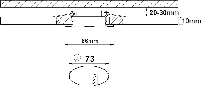 Trango TRANGO Set van 6 6729-062MOSD LED inbouwspots in RVS look, rond, inclusief 6x 5 watt, 3-traps dimbaar, ultraplatte LED module lampen 3000K warmwit, inbouwlamp, plafondspot, plafondlamp photo 3