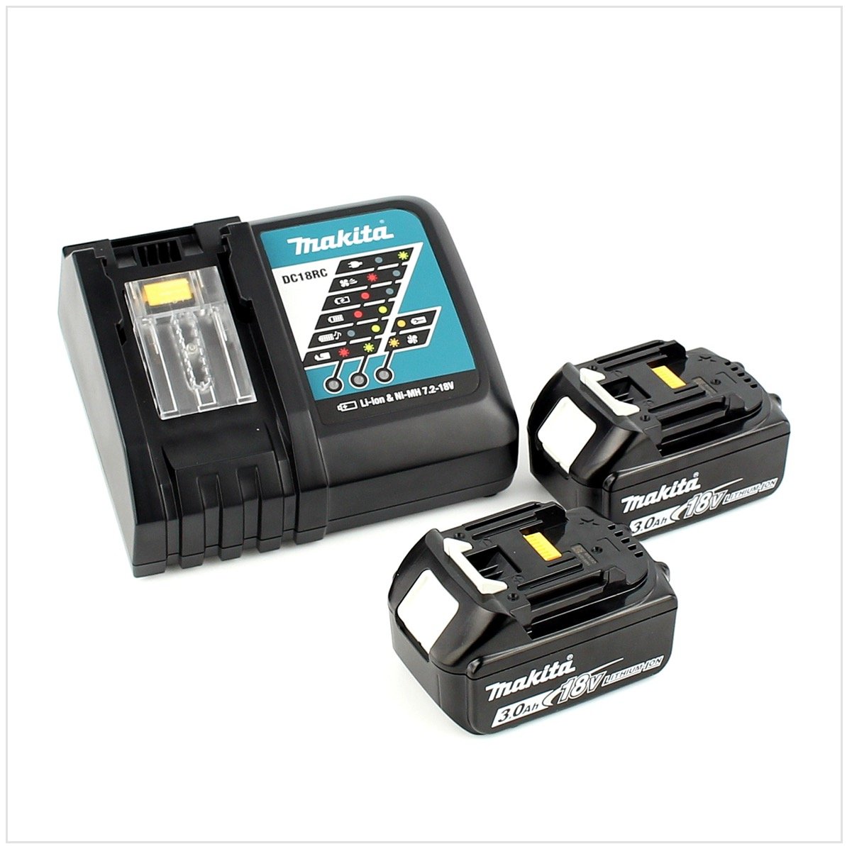 Makita DHP 453 RFJ - Taladro atornillador de impacto (18 V, 42 Nm, 2 baterías de 3,0 Ah, cargador y Makpac)