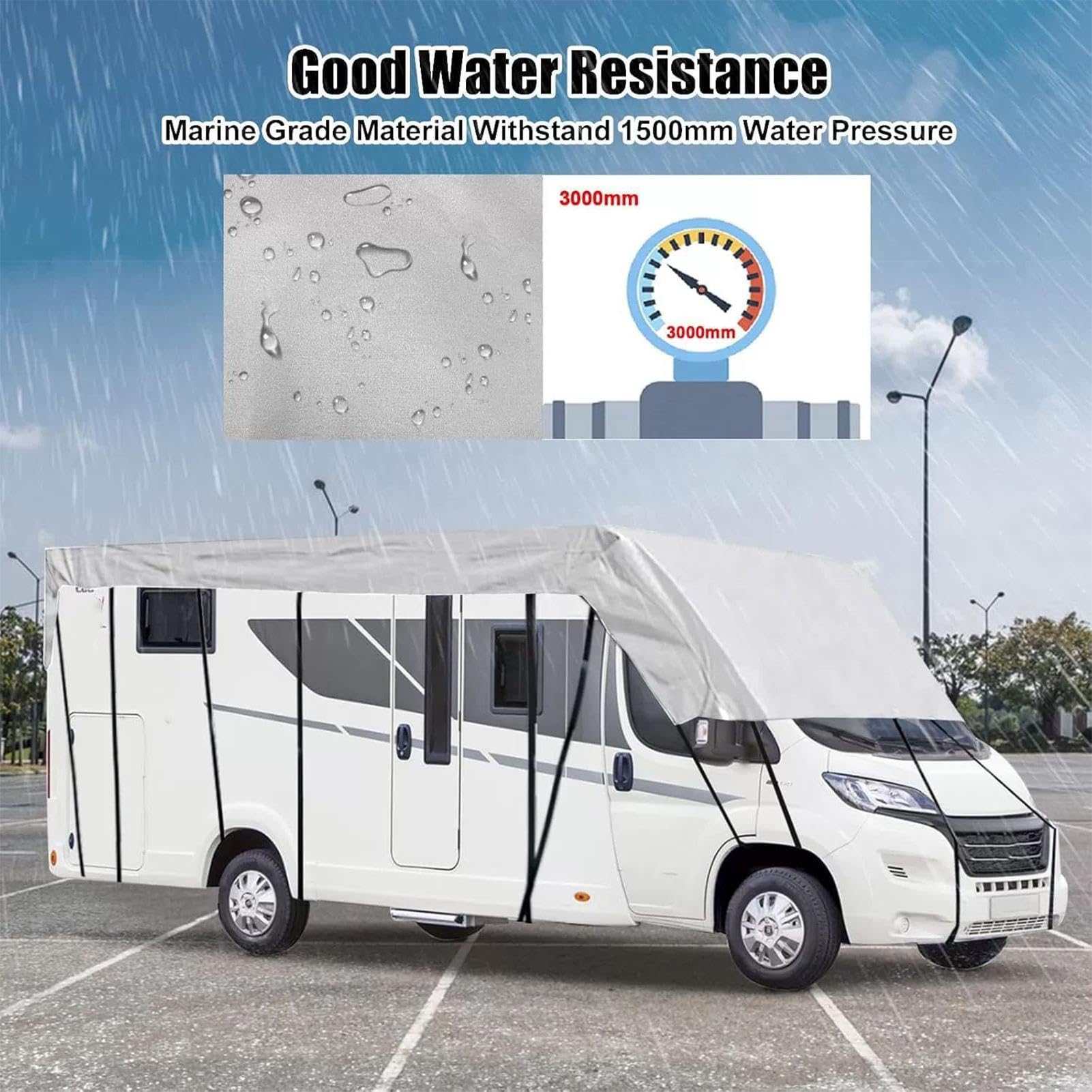 Coperture Per Camper Antineve Impermeabile Parasole | Copertura Solare Veicolo Resistente Ai Raggi UV Per Viaggi Campeggio Spiaggia Viaggi Invernali Auto Camion Rimorchi Camper