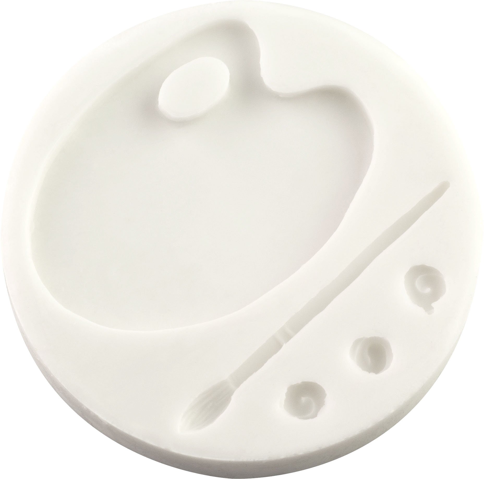 Palette & Brush Silicone Mold | Non-stick food grade mold, fondant mold, candy mold, resin mold, fimo mold, clay mold, soapmaking mold