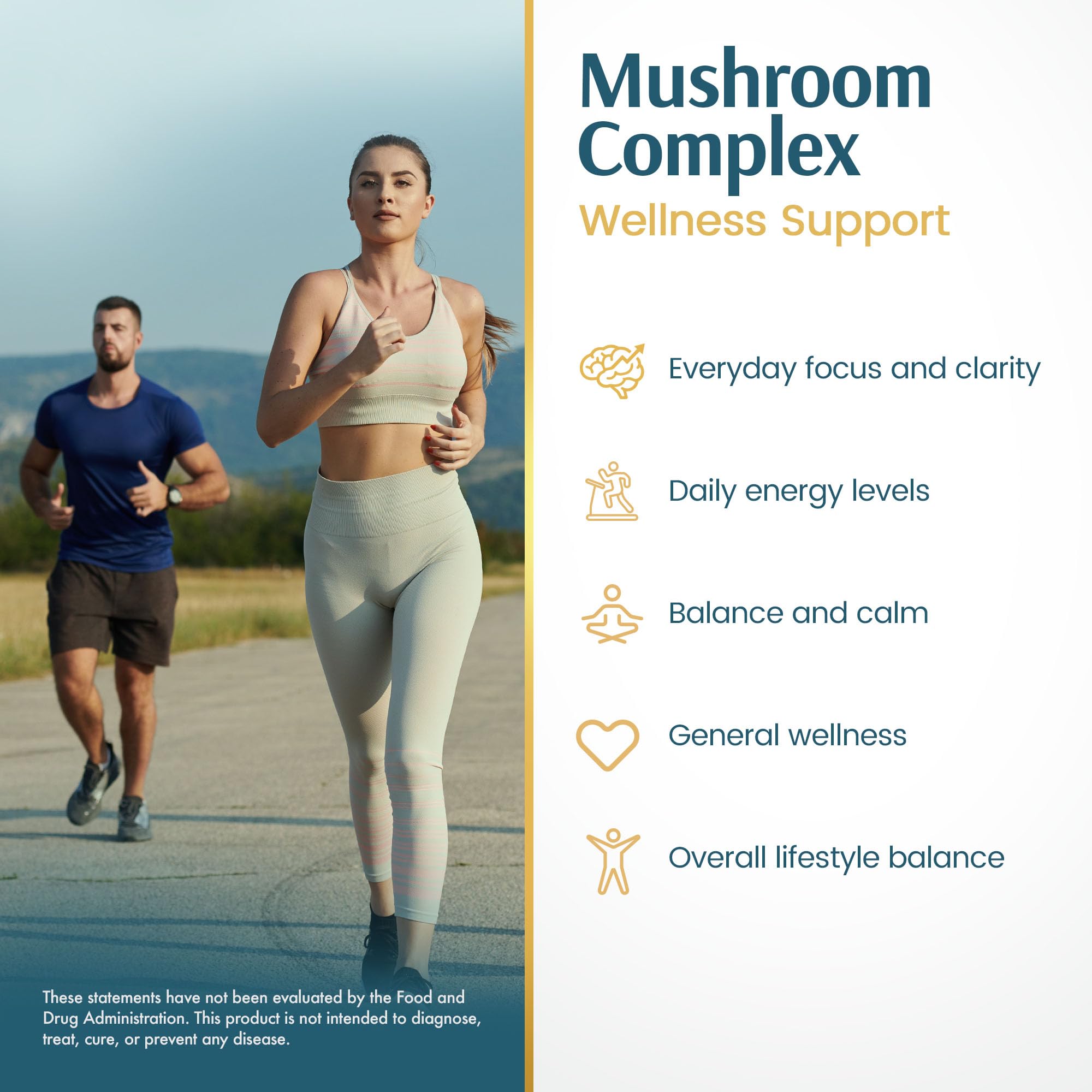 Vykee Nutrition Mushroom Complex Lion's Mane, Reishi & Cordyceps, 1,400 mg — Amazon image 6