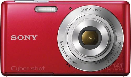 Sony Cyber-shot DSC-W620 - Cámara digital de 14,1 MP con zoom óptico 5x y LCD de 2,7 pulgadas (rojo) (modelo 2012)