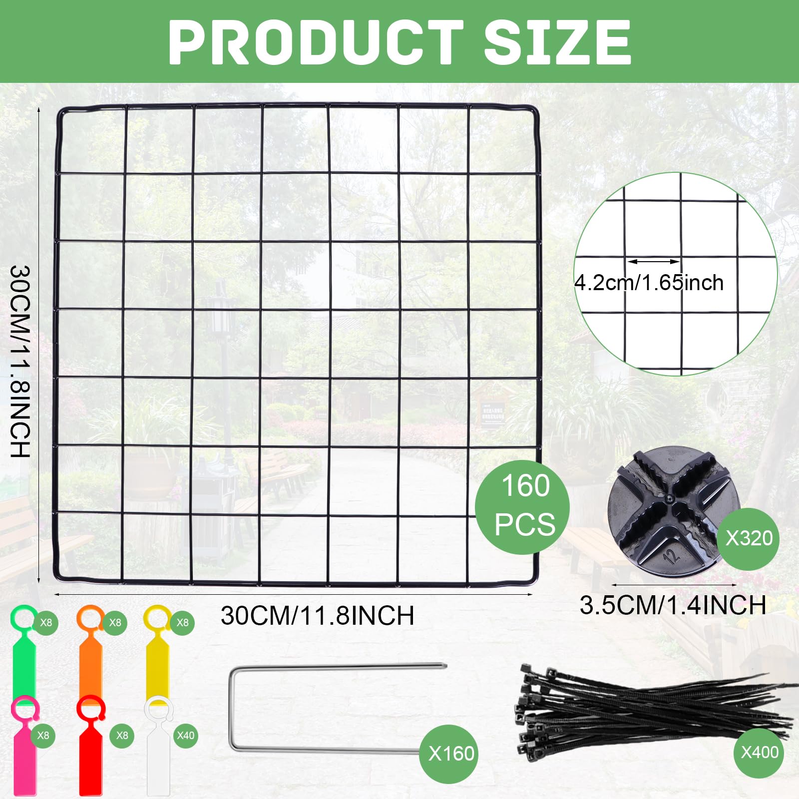 40 Set Wire Plant Cages for Plants Protect from Rabbits,Square Wire Plant Cages for Plants DIY Metal Net