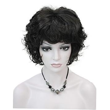 Wigingway #4: Wiginway Ladies Wigs Short Wavy Bob Wigs For Women Synthetic Capless Full Wig 9 Colors