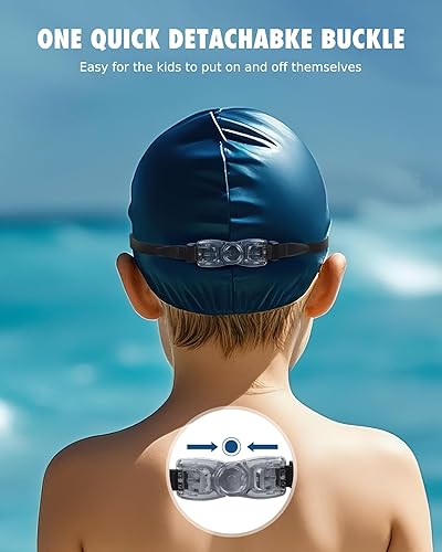 Miniatura 6 de Aegend - Gafas de natación de 2 unidades, gafas de natación para niños, niños y niñas de 3 a 14 años