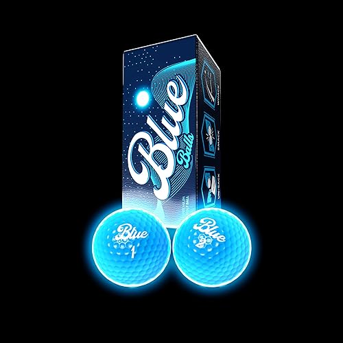 Blue Balls Pelotas de golf de alta calidad con luz LED, pelotas de golf que brillan en la oscuridad, pelotas de golf nocturnas, regalo divertido de