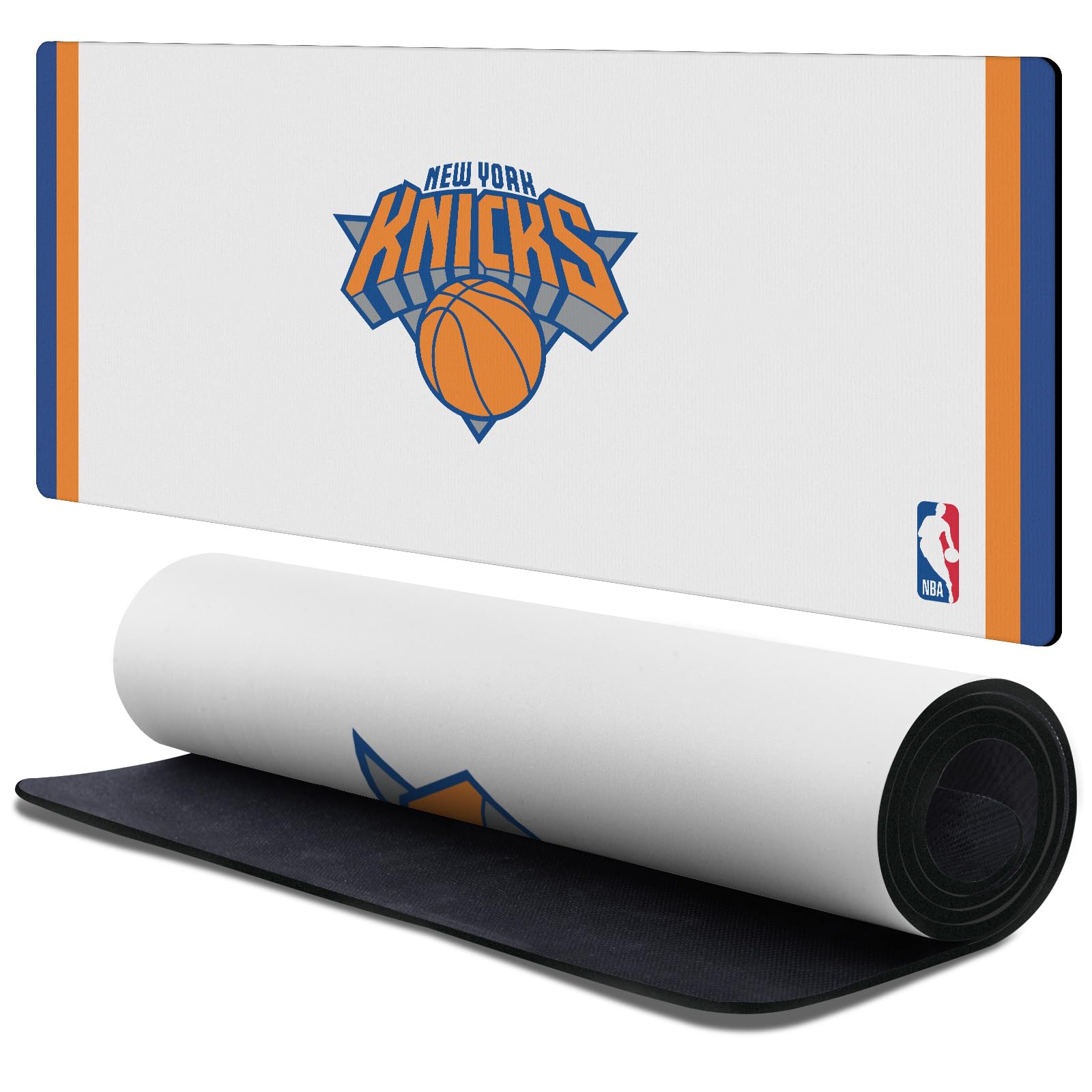 Head Case Designs Officially Licensed NBA White Design New York Knicks Logo 37.4 x 15.75 x 0.16 inches (900 x 400 mm) - XL Gaming Office Desk PC Keyboard Mouse Mat Pad